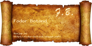 Fodor Botond névjegykártya